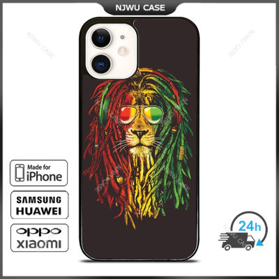 Rasta Lion Reggae Bob Marley Phone Case for iPhone 14 Pro Max / iPhone 13 Pro Max / iPhone 12 Pro Max / XS Max / Samsung Galaxy Note 10 Plus / S22 Ultra / S21 Plus Anti-fall Protective Case Cover