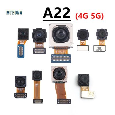 ต้นฉบับ Ultrawide Telephoto Depth Macro กล้องหลักด้านหลังสําหรับ Samsung Galaxy A22 A225 A226 Selfie Front Back Camera Flex Cable