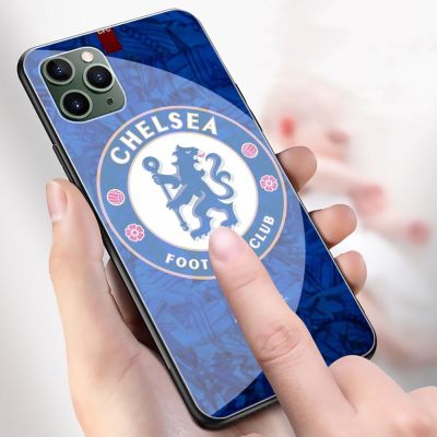 Apple iPhone 11 Pro XS Max XR X 8 7 6 6S Plus Soft Edge Tempered Glass Case TL60 Chelsea Football Club FC Cover