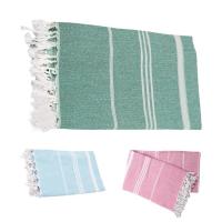 Sand Resistant Beach Towel Stripe Turkish Quick Dry Sauna Towel Soft and Comfortable Sports Bath Towel with Tassels Design workable