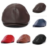 Men Women Leather Flat Newsboy Gatsby Bonnet Cabbie Golf Stylish Hat