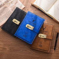A5 Retro Journal Notebook Password With Lock Thickened Creative Hand Ledger Student Notepad Stationery Binder Budget Book Cute