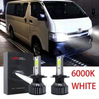 New หลอดไฟหน้ารถยนต์ LED ฮาโลเจน 6000K สีขาว แบบเปลี่ยน สําหรับ Toyota Hiace VAN 2005-2019 2 ชิ้น