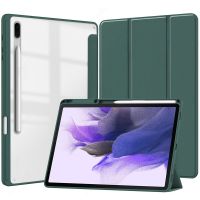 For Samsung Tab S7FE S7/S8 Plus 12.4 T975/T730/X800 Case Acrylic Back Tablet Case for Tab S7 S8 11" Funda with Pencil Holder