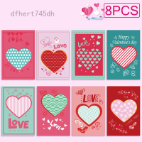 8 Pcs/set Valentines Day Wishes Heart-shaped Small Envelope Gift Card