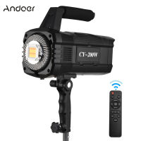 Andoer CY-200W 200W COB Studio LED Video Light Photography Light Bi-color 3000-6000K Dimmable Brightness CRI ≥95 for Live Stream Studio Photography Outdoor Photography Portrait Video Shooting