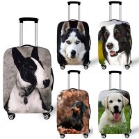 3D Siberian Husky 18-32 Inche Luggage Cover Bulldog Pattern Travel Elastic Dust Suitcase Cover Protective Cover Luggage Case