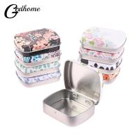 Mini Tin Box Metal Hinged Empty Tins With Lid Portable Rectangular Small Storage Container Candy Pill Cases For Home Organizer Storage Boxes