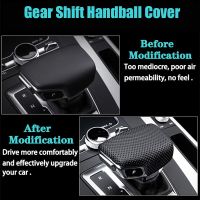 【DT】 hot  4M1713139F For Audi A4 B9 A5 Q7 Q5 2016-2019 Perforated Gear Shift Handball Cover Trim Lever Shifter Gear Knob Cap Black