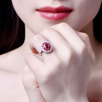 Lady Luxury Sapphire,ทับทิมและแหวนเพชรเจ้าสาวแฟชั่นเครื่องประดับงานแต่งงาน