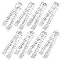 8 Pcs Plastic Buffet Serving Tongs Mini Serving Utensil Tongs Appetizers Tongs Clear Kitchen Tongs 6.3 inch Small Ice