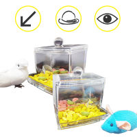 Acrylic Small Hamster Rat Food Dispenser Feeder Automatic Clear Feeder Food Bowl Container For Hamster Cage Accessoires