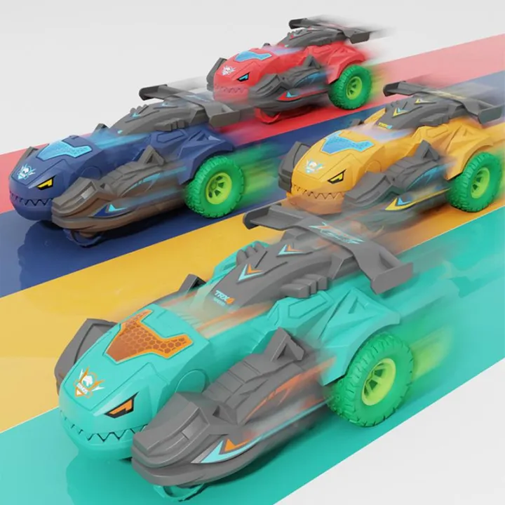 Automatic Transforming Dinosaur Car Toys Inertial Sliding Dinosaur Cars
