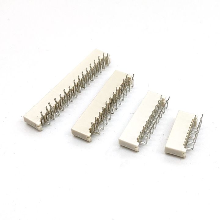 10pcs-1-0mm-fpc-ffc-connector-lcd-flexible-flat-cable-right-angle-socket-1-0-pitch-4-6-8-10-12-14-18-20-22-24-30pin