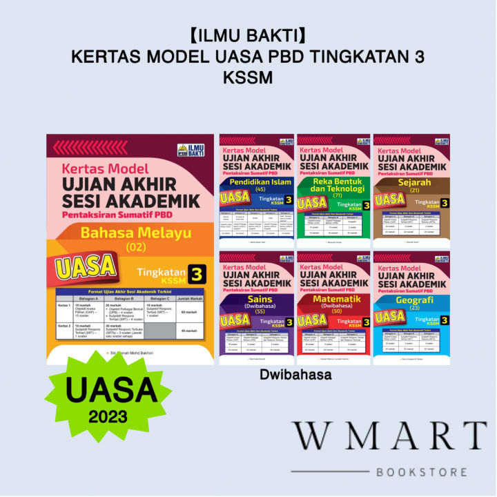 【Ilmu Bakti】Kertas Model UASA PBD Tingkatan 3 KSSM 2023 Dwibahasa ...