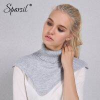 【Miki Xinyuan】 Sparsil WomenTurtleneck ถักแหวนผ้าพันคอการออกแบบที่ผิดปกติหมวก CollarKnitting Pullover ผ้าพันคอนุ่มอบอุ่น