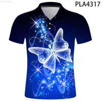 【high quality】  2023 New Summer Men Shirts Ropa Butterfly Polo Homme Cool 3d Printed Hombre Camisas De Polo Streetwear Fashion Short Sleeve Tops S-6XL