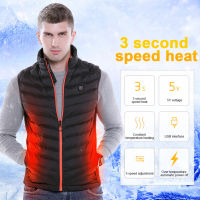 Men Women USB Charging Electric Heated Vest Jacket Coat Clothing Skiing Winter Warm heating Pad Body Warmer coat Fever Vest