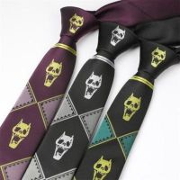 Jojo JOJO Jiras Bizarre Adventure Tie เนคไท สองมิติ ลายอะนิเมะกะโหลกศีรษะ สไตล์ญี่ปุ่น สําหรับผู้ชาย ผู้หญิง 【AUG】