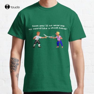 The Secret Of Monkey Island 2 Video Game Retro (Eng) Classic T-Shirt Cotton Tee Shirt Custom Aldult Teen Unisex Cotton XS-4XL-5XL-6XL