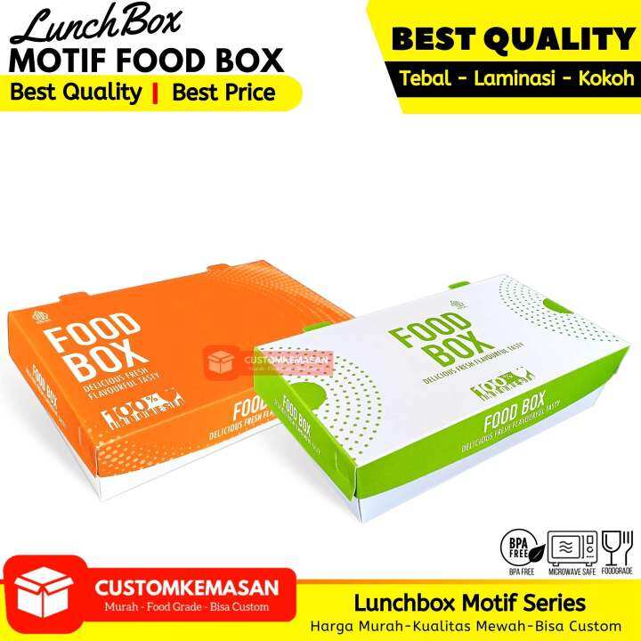 Lunch Box Paper Cetak Motif 50 Pcs / Paper Lunch Box / Lunch Box Kertas ...