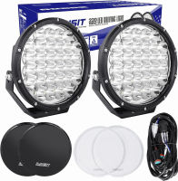 BANSIT LED Round Offroad Lights, 9inch LED Round Driving Lights 2PCS LED Pods Light 320W 48800LM Super Bright Driving for Truck ATV UTV SUV Car Boat White 9 INCH