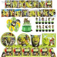 ❀ Disney Monster Shrek Prince Dinosaur Princess Theme Birthday Party Supplies Disposable Tableware Balloon Banner Baby Shower Gift