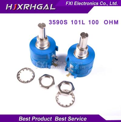 1ชิ้น3590S-2-101L 3590S 100 Ohm 3590S-2-101 3590S-101พรีซิชั่นมัลติมิเตอร์10แหวนตัวต้านทานแบบปรับได้