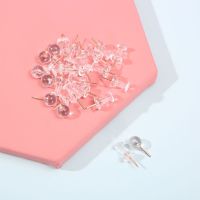 ⊙☁ 50 Pcs Rose Gold Decor Ball Shaped Pushpins Thumb Tacks Thumbtacks Metal Delicate Daily Use