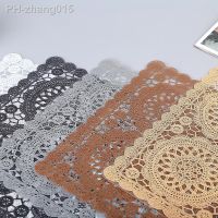 PVC Lace Flower Water Oil Resistant Non-slip Kitchen Placemat Coaster Insulation Pad Dish Coffee Cup Table Mat Home Decor 51116