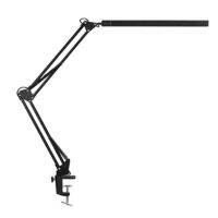 HOT-LED Desk Lamp With Clamp,Adjustable Swing Arm Desk Lamp,Modern Architect Table Lamp for StudyReadingOfficeWork(Black)