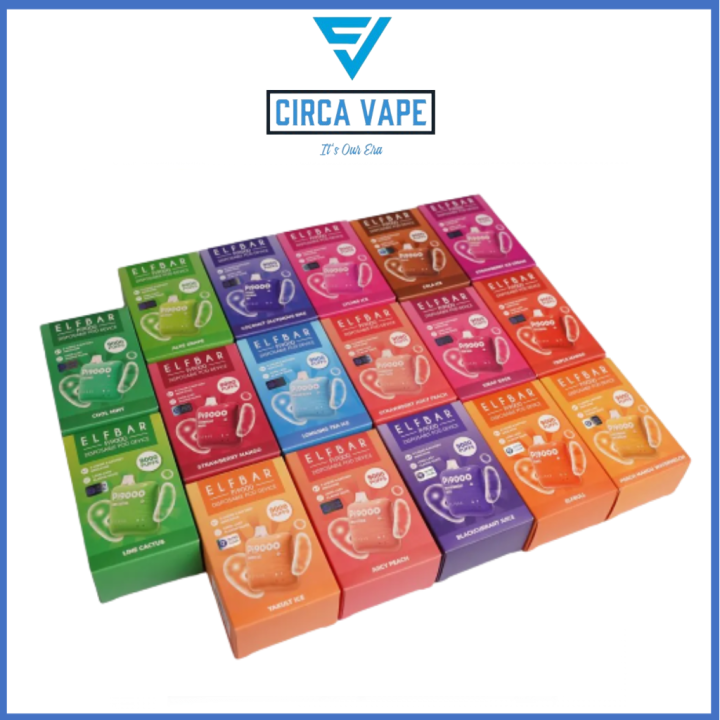 CircaVape Elf Bar Pi9000 Disposable Fruity Creamy up to 9000 Puffs Type C Rechargeable Battery