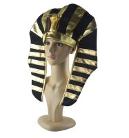 3Pcs/Set Egyptian Costume Accessories Golden Pharaoh King Hat Cleopatra Snake-Shaped Hat With Scepter Halloween Cosplay Props