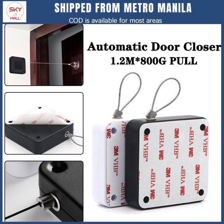 【READY STOCK】 ☟Punchfree Automatic Door Closer Sliding Door Home Door Closer Buffer Door Closer