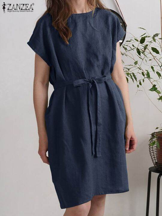 jeansame-dress-zanzea-summer-women-elegant-ol-work-sundress-robe-femme-belted-casual-loose-vestido-kaftan-short-sleeve-solid-knee-length-dress