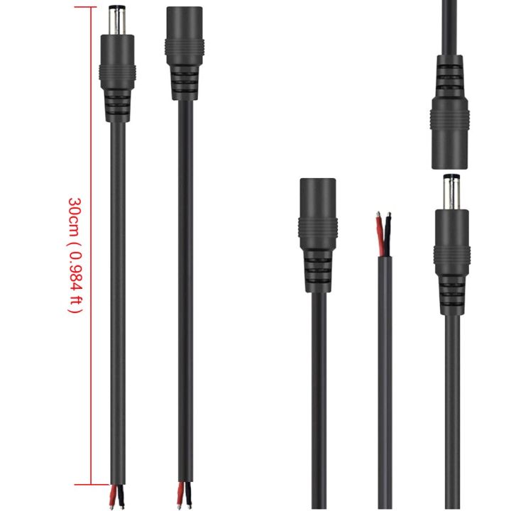 16awg-2pin-5-5x2-1mm-5-5x2-5mm-power-plug-dc-male-female-cable-wire-30cm-connector-adapter-socket-jack-for-led-strip-light-wires-leads-adapters