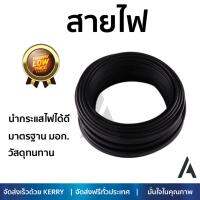 สายไฟ สายไฟฟ้า คุณภาพสูง  สายไฟ THW60227IEC01 NATION 1x6 SQ.MM50M ดำ  NATION  THW 1x6 SQ.MM BL นำกระแสไฟได้ดี ทนทาน รองรับมาตรฐาน มอก. Electrical Wires