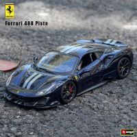 Bburago 1:24 Ferrari 488 Pista SF90โรมาดายโมเดลเหล็กหล่อโมเดลของเล่นเด็กของขวัญแฟนหนุ่มจำลองรถโลหะผสมของสะสม