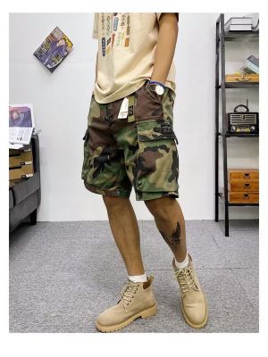 Cargo Shorts Mens Summer Cotton Army Tactical Camouflage Multi-Pocket Casual Short Pants Loose Military Shorts Men 2023 New gnb