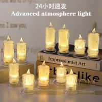 High-End Candle Night Light European-Style Dining Table Lamp Bedroom Warm Small Light Photo Backdrop Ins Romantic Atmosphere Light 【SEP】