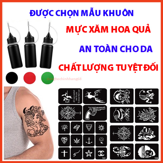 Hình Xăm Dán Tattoo Kín Tay Họa Tiết TQB-65