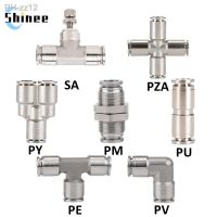 PU PV PE PY PZA SA PM 304 stainless steel metal pneumatic quick coupling 4 6 8 10 12 14 16mm push in air Hose connector