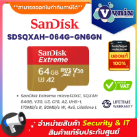 Sandisk SDSQXAH-064G-GN6GN Micro SD Card 64GB SANDISK Extreme Gaming By Vnix Group