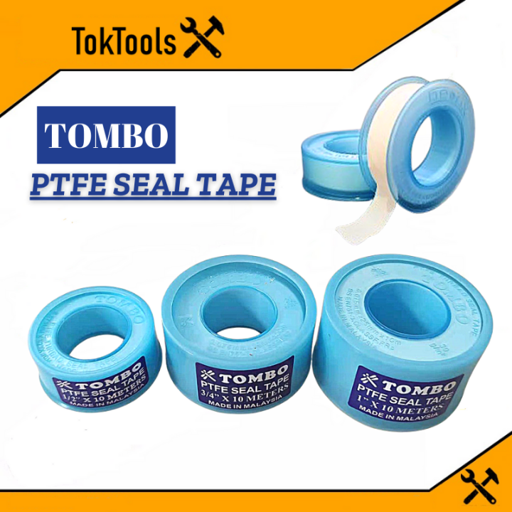 Tombo Teflon Tape 1/2", 3/4", 1" PTFE Seal Tape Water Pipe Thread ...