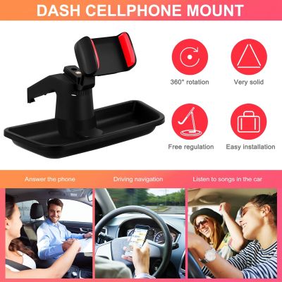 JK Phone Holder Dash Cellphone Mount Interior Accessories for Jeep Wrangler JK JKU 2011-2017, Black