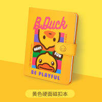 Yome Co-Brand B.duck อุปกรณ์เครื่องเขียน,สมุดปกหนังหัวเข็มขัดแม่เหล็กสมุดโน้ตน่ารักหน้าสีสมุดจดของขวัญสำหรับปกป้องเป้สะพายหลังกระดูกสันหลัง