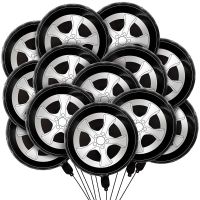 10-20pcs/set Wheel Balloons 18 Inch Race Car Ballon Birthday Party Supplies Car Theme Party Decorations Black White