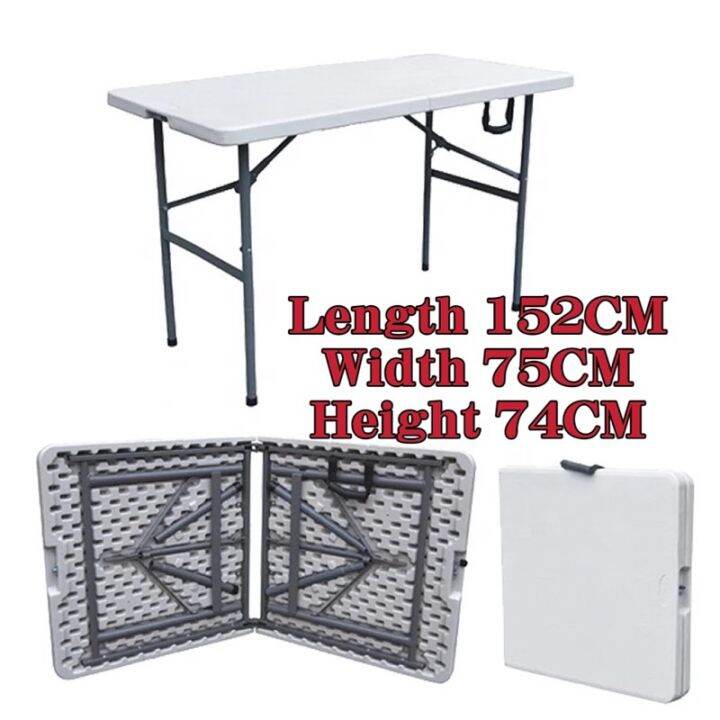 WXD 5ft Folding Half Table folding table With Handle Heavy Duty Outdoor