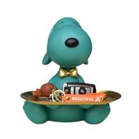 Lucky Cool Dog Figurine Statue Car Key TV Remote Storage Box Animal Ornament  Sculpture Home New Room Decoration Gift