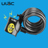 ULAC Bike Lock 110dB Bicycle Electronic Loud Alarm Lock Cycling Steel Cable Lock Anti-Theft Road MTB Cycle Locker Safe Wire Lock